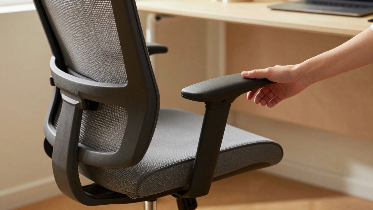 Adjustable ergonomic mesh chair supporting active sitting